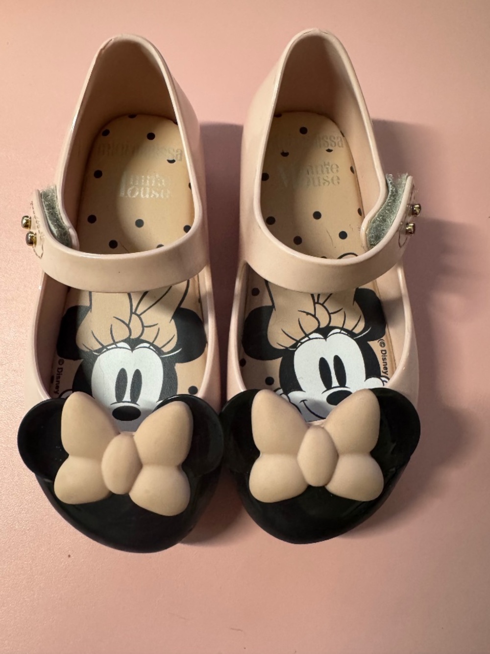 Mini Melissa x Disney Minnie Mouse Bow Flats Toddler Size 9